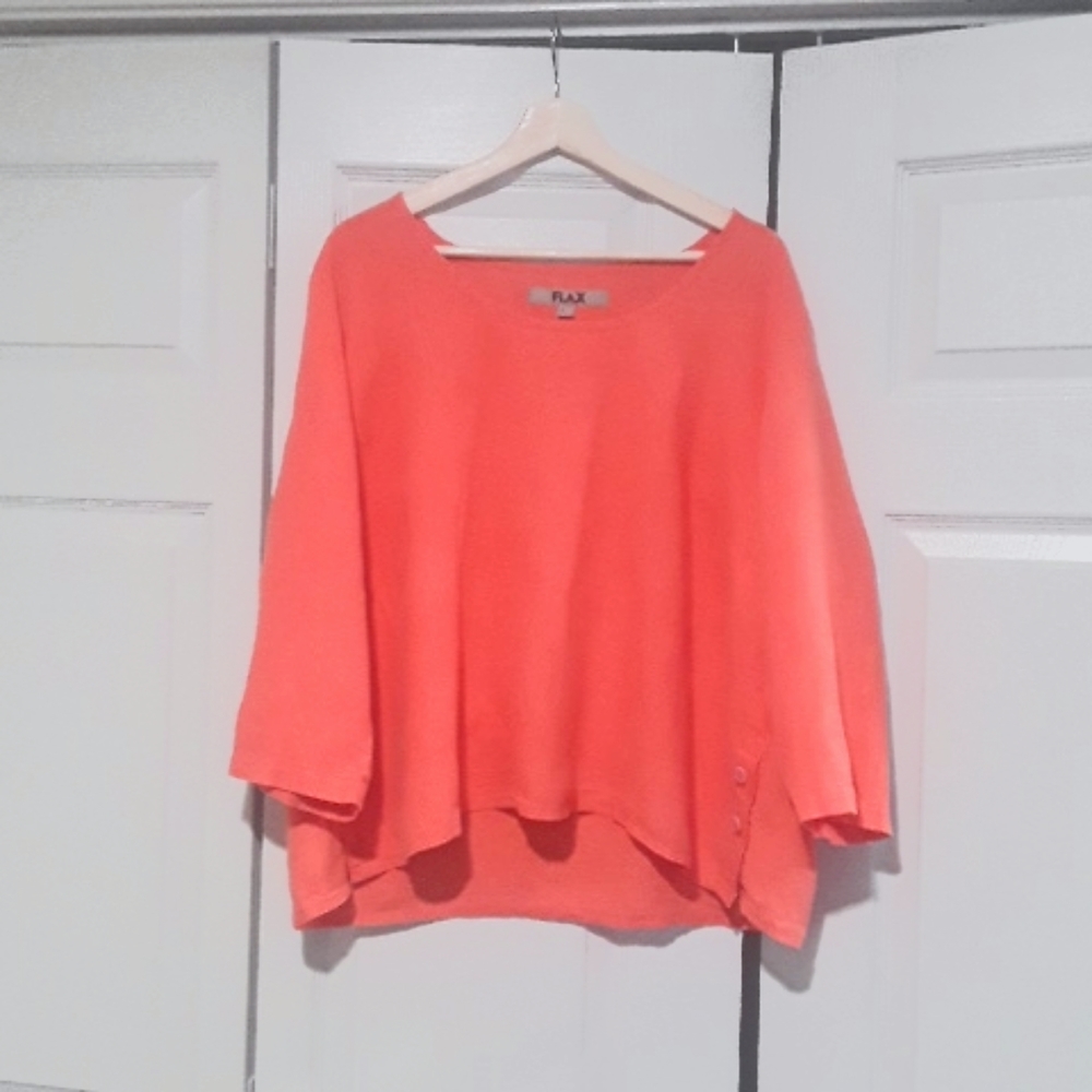Flax top 100% linen size L